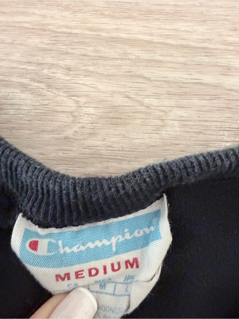 Champion Black T-Shirt with Green Logo - Picture 2 of 3